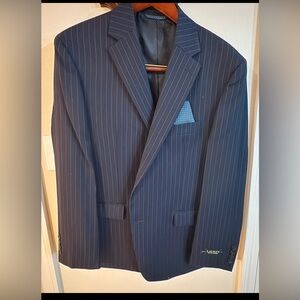 Lauren Ralph Lauren Dark Blue Pinstripe Suit